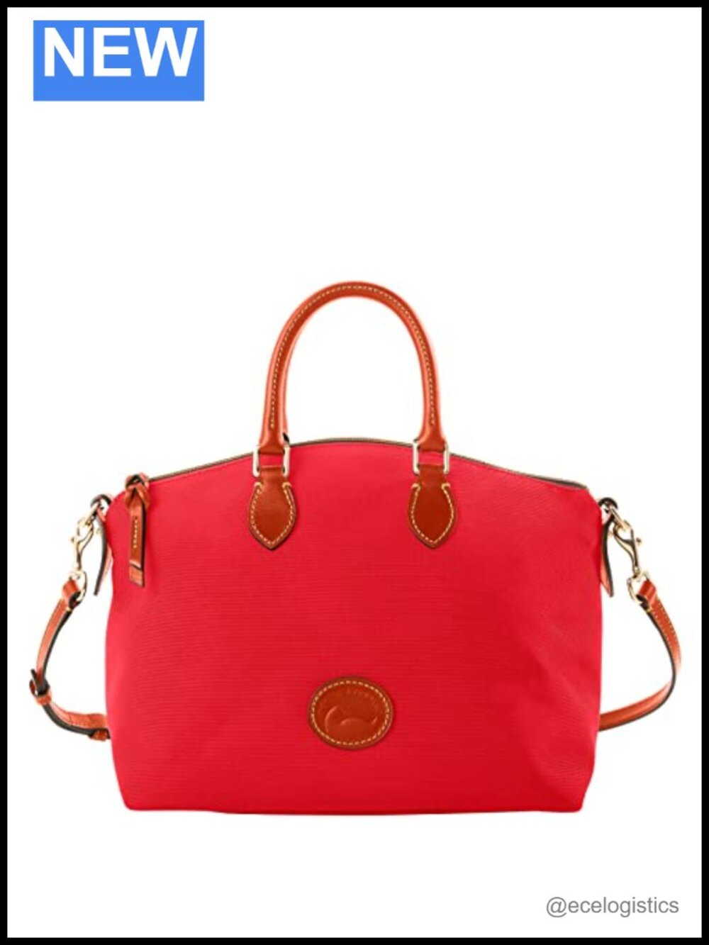 Nylon Satchel Handbag with Top Handle, Shoulder Strap, Zipper Closure,